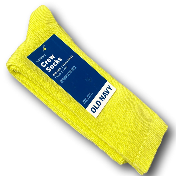 3/$15 Neon Green Funny Novelty Crew Socks - NWT - Picture 3 of 3